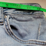 Distressed Denim Mini Skirt Coastal Cowgirl Western Festival Retro 90s Size 27‎ Blue Photo 4