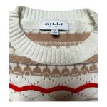 Gilli soft striped boxy fit crewneck sweater size Small Red Photo 2