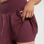 Gymshark NWOT  Vital Seamless 2.0 2-IN-1 Shorts Baked Maroon Marl Medium Sold Out Photo 4