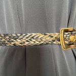 Vintage Y2K Braided Metallic Medallion Womens Belt Sz S Glam Adjustable Taiwan Gold Photo 5