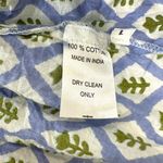 Mille Aneli Blue & Green Block Print Puff Sleeve Mini Dress Size XS Photo 7