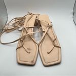LPA  Loren Block Tan Heel Sandals square toe size 8 strappy leather Photo 4