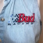 Bud Racing Denim Sleeveless Shirt NASCAR vintage Blue Photo 3