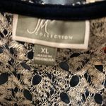 JM Collection NWOT  Bathing Suit cover up XL or tunic Navy & White Photo 1