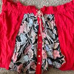 Free People  Red Floral Tube Top / J39 Photo 1