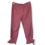 Rebecca Minkoff Pants High Rise Flat Front Tie Conch Ankle Pink Mauve NWOT Photo 5