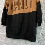 La'Zeyn CANDY Medium European Black and Brown Tunic Hoodie Long Sweater Photo 1