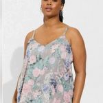 Torrid Sophie Chiffon Swing Cami in Harmonic Floral Formal Grey NWT Photo 0