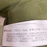 ZARA  Green Short Sleeve V Neck Tie Lace Up Cropped Shirt Blouse Top Size M Photo 3