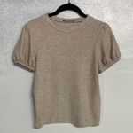 ZARA  Women's Beige Puff Short Sleeve Top Size Small / Preowned  Photo 0