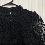 ZARA  Organza Velvet Animal Print Puff Sleeve Top size M Medium Photo 8