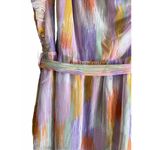 AQUA Midi Dress One Shoulder Flutter Sleeve Medium Womens Garden Party Chic Photo 7