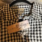 Como vintage Black and White Boxy Button Down Shirt Photo 2
