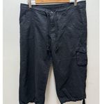 Derek Heart Linen Blend Cargo Cropped Jogger Size Large Photo 0