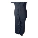 Torn By Ronny Kobo Ronny Kobo Torn Black One Shoulder Knit Ruffle Mini Franca Dress Size L Photo 7