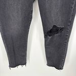 Levi's Levi’s Wedgie Straight Ankle Jeans Size 28 Black Raw Hem Photo 3