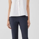 Eileen Fisher  System Black Slim Ankle Pants Stretch Viscose Blend Women's‎ Small Photo 0