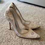 Manolo Blahnik Vintage  Off White Lace Pumps Photo 1