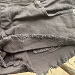 Brandy Melville Cut Off Frayed Hem Denim Jean Shorts in Black Photo 9