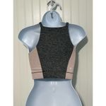 We Over Me Wip Crop Top Sports Bra Dark Grey Shale Pink XS Extra Small Gray Photo 5