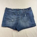 Lane Bryant 22 Plus Rainbow Stripe Denim Shorts Stretch Pride Summer Casual Cute Photo 3