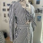 Madewell Shimmer Strip Cutout Midi Dress Photo 4