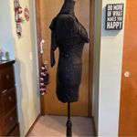 NWOT black sequined halter mini dress size 0 prom cocktail party dress Photo 2