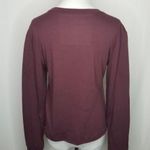 Zoe & Liv  Dark Red Maroon May Contain Wine Long Sleeve Graphic T-Shirt Size XL Photo 4
