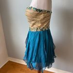 Sherri Hill Beaded Cocktail Mini Strapless Dress Size 10 Photo 5