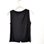 Abercrombie & Fitch [] Black Wide Rib Knit Button-Through Slash Top Size Small S Photo 2