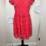 Romeo + Juliet Couture NTM: NWT Coral Crochet Short Sleeve Knee Dress Sz M Photo 3