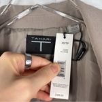 Tahari NWT  Cuffed Quarter Sleeve Open Front Blazer Jacket Minimalist Taupe XS Photo 5