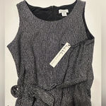 Nicole Miller - Black and Silver Belted Jumpsuit- Size M Photo 8