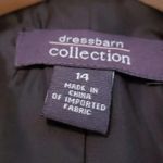 Dress Barn  Glittery 3/4 Sleeve Jacket Blazer Women’s Size 14 Black Silver Evening Photo 3