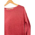 Chico's  Red Wide Neck Tunic Top size Small Step Hem Button Accent Photo 3