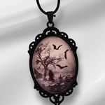 Gothic Black Pendant Necklace Photo 5