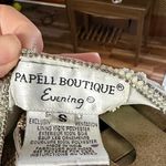 Papell Boutique  Beaded Elegant Gray Silk Jacket Photo 1