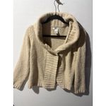 Cambridge Dry Goods Womens Cozy Knit Shawl Collar Cardigan Sweater Tan Size M Size M Photo 2