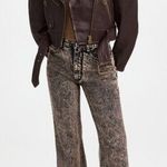 Veronica Beard NWT Marea Leather Moto Jacket in Brown Size 2 Photo 1