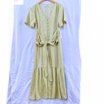 Anthropologie  X LOVE, WHIT CITRON DOT TIE WAIST MIDI DRESS Photo 7