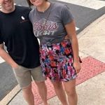 LoboRosa Floral Mini Skirt in Black Small Womens Floral Satin Tiered Photo 9