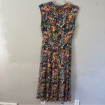 Staud Yin Yang Multicolored Print Dress Sleeveless Endo Milla Abstract Floral 4 Red Photo 5