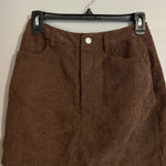 SheIn Chocolate Corduroy Skirt Photo 0