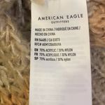 American Eagle  Outfitters Sweater Large Striped Tan and Brown Crewneck Open Knit Photo 2