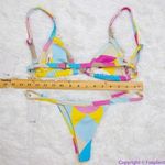 NEW SET! MELLO the label * Free People womens brazilian bikini set carnaval, M Blue Size M Photo 4