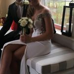 White & Gold Sequin Prom Dress Size 4 Photo 2