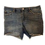 Seven7  Women Blue Denim Frayed Hem Cutoff Shorts Size 14-16 Photo 0