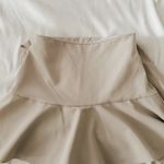 ZARA Tan Belted Tie Mini Skirt Photo 3