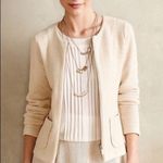 Anthropologie Rosie Neira cream zip up cardigan jacket Photo 0