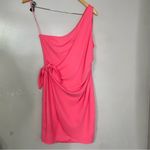 Amanda Uprichard x REVOLVE Conetta Mini One Shoulder Dress Pink Ribbon Small Photo 3